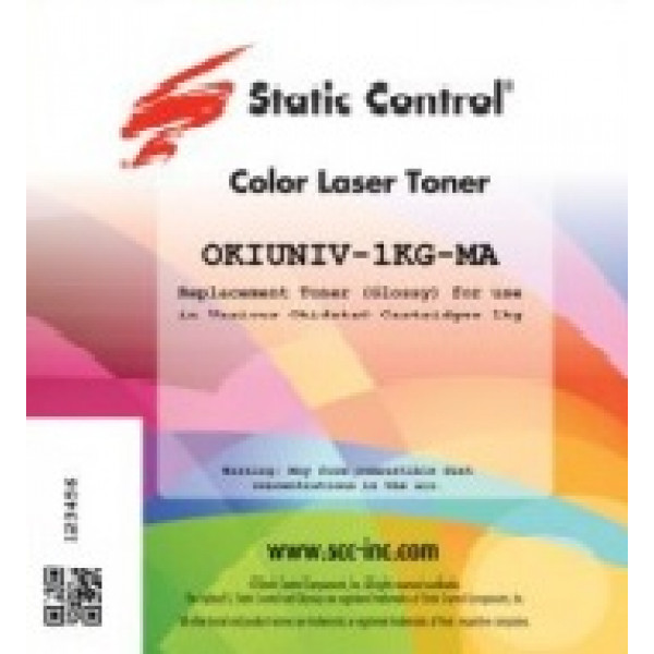 Тонер OKI - OKIUNIV, пурпурный, глянец, 1кг, Static Control